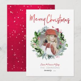 PixDezines クリスマスのリース 冬の挨拶 招待状