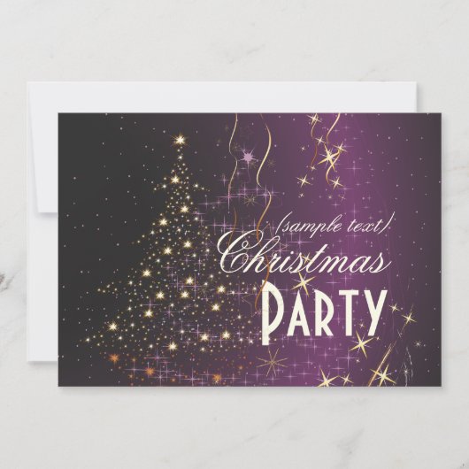 PixDezines クリスマスツリー DIY 招待状 (正面)