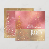 PixDezines クリスマスパーティー ツリー 招待状 (正面/裏面)