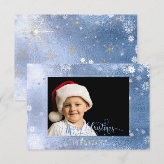 PixDezines クリスマスホリデー フォト/カリグラフィー 招待状 (正面/裏面)