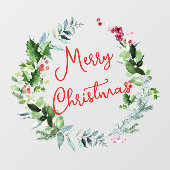PixDezines クリスマスリース ウィンドウクリング ウィンドウサイン (シート)