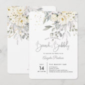 PixDezines クリームローズ ユーカリ ブランシュ＋バブルリー 招待状 (正面/裏面)