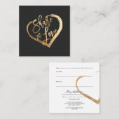 PixDezines グラム シェアザラブ 偽ゴールド スクエア名刺 (正面/裏面)