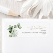 PixDezines グリーンイラスト 水彩 ユーカリの枝 ラベル (インサイチュ)