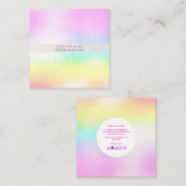 PixDezines コットンキャンディー + パーリーホワイト スクエア名刺 (正面/裏面)