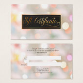 PixDezines コットンキャンディ ボケ ギフトカード (正面&裏面)
