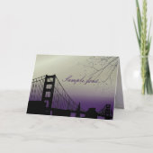 PixDezines ゴールデンゲートのサンセット/ウェディングのお礼 サンキューカード (正面)