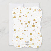 PixDezines ゴールドの葉っぱ/偽のホイル コンフェッティ/ホリデー シーズンカード (裏面)