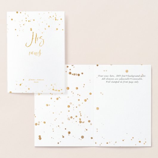 PixDezines ゴールドブラシスクリプト 彼の誓い ホイルカード (ディスプレー)