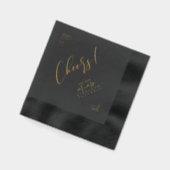 PixDezines ゴールド コンフェティ Cheers 箔ナプキン (左)