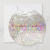 PixDezines サイケデリックスター/ネオン/バットミッツヴァ 招待状 (正面)