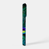 PixDezines サイケデリック・クジャク iPhoneケース (右側面)