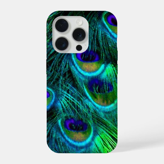PixDezines サイケデリック・クジャク iPhoneケース (裏面)