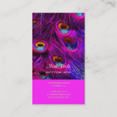 PixDezines サイケデリック Peacockカスタマイズ! 名刺 (裏面)
