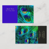 PixDezines サイケデリック Peacockカスタマイズ! 名刺 (正面/裏面)