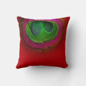 PixDezines サイケデリック peacock eye/cobalt+red クッション (裏面)