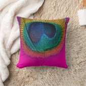 PixDezines サイケデリック peacock eye/pink+ライム クッション (ブランケット)