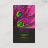 PixDezines サイケデリック Peacock/neon/diyフォント 名刺 (裏面)
