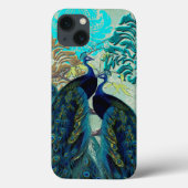 PixDezines サイケデリック Peacocks+Damask Case-Mate iPhoneケース (裏面)