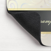 PixDezines シャンデリア カップケーキの渦巻き/真珠のような白 マウスパッド (コーナー)