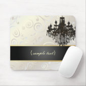 PixDezines シャンデリア カップケーキの渦巻き/真珠のような白 マウスパッド (マウス)