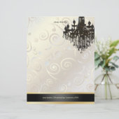 PixDezines シャンデリア カップケーキの渦巻き/真珠のような白 レターヘッド (スタンド正面)