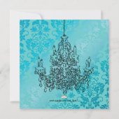 PixDezines シャンデリア/ブライダルシャワー 招待状 (裏面)