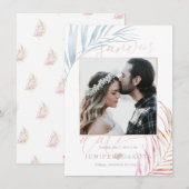 PixDezines シルバーパームズ セーブ・ザ・デート (正面/裏面)