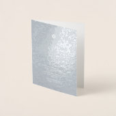 PixDezines シルバー バット ミッツヴァ + モダン フォント 箔カード (正面)