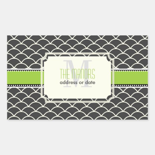 PixDezines スケール トレリス/DIY カラー 長方形シール (正面)