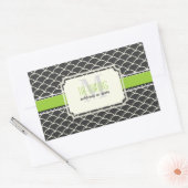 PixDezines スケール トレリス/DIY カラー 長方形シール (封筒)