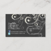 PixDezines スタイリッシュなパール スワール 名刺 (裏面)