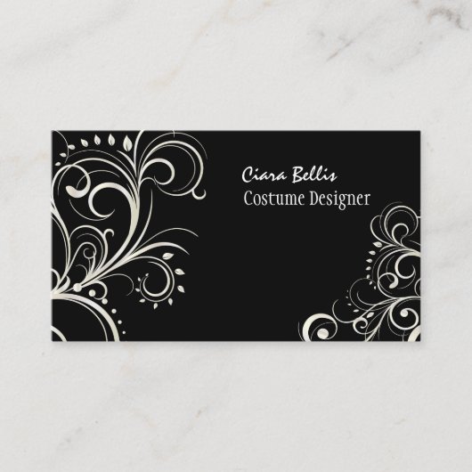 PixDezines スタイリッシュパールスワール / DIY カラー！ 名刺 (正面)