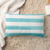 PixDezines/ストライプデジタル水の色の影響 ランバークッション (ブランケット)