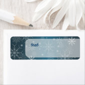 PixDezines スノーフレーク ホワイト + ティール ラベル (インサイチュ)
