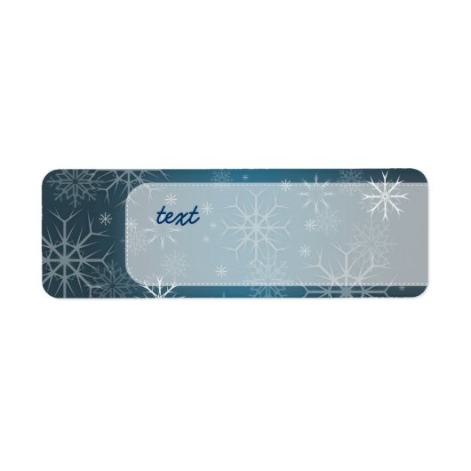 PixDezines スノーフレーク ホワイト + ティール ラベル (正面)