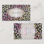 PixDezines スノーレパード/レインボースポット 名刺 (正面/裏面)