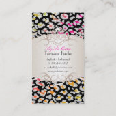 PixDezines スノーレパード/レインボースポット 名刺 (裏面)