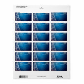 PixDezines スワール クリスマスツリー/青いサファイア ラベル (フルシート)