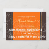 PixDezines スワール、2011 年卒業、オーダーメイドカラー 招待状 (裏面)