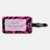 PixDezines ゼブラ/DIY 背景色 ラゲッジタグ (裏面横)