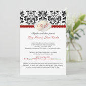 PixDezines タンザ ダマスク/DIY カラー!!! 招待状 (スタンド正面)