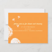 PixDezines タンポポ, DIY 背景色 招待状 (正面)