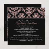 PixDezines ダスティローズ/セレステ ダマスク/自作色 招待状 (正面/裏面)