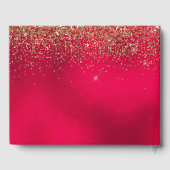 PixDezines ダブルハピネス レッド ゴールド グリッター ゲストブック (裏面)