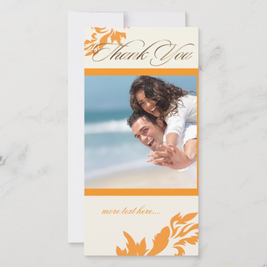 PixDezines ダマスク12/ありがとうございます サンキューカード (正面)