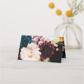 PixDezines ダーク ムーディーフラワーズ プレイスカード (裏面)