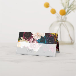 PixDezines ダーク ムーディー フラワーズ プレイスカード