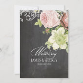 PixDezines チョークボード/ロココ/ヴィンテージローズ 招待状 (正面)