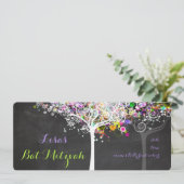 PixDezines ツリーオブライフ バット・ミツバ―/黒板 招待状 (スタンド正面)